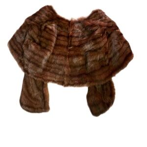 Silk and fur Luxurious Scarf